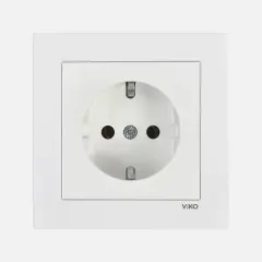 Viko Karre 55 Beyaz Topraklı Prizic1