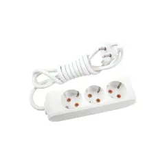 Viko Multi-Let 3'Lü Topraklı Çocuk Korumalı 5 Metre Priz Beyaz