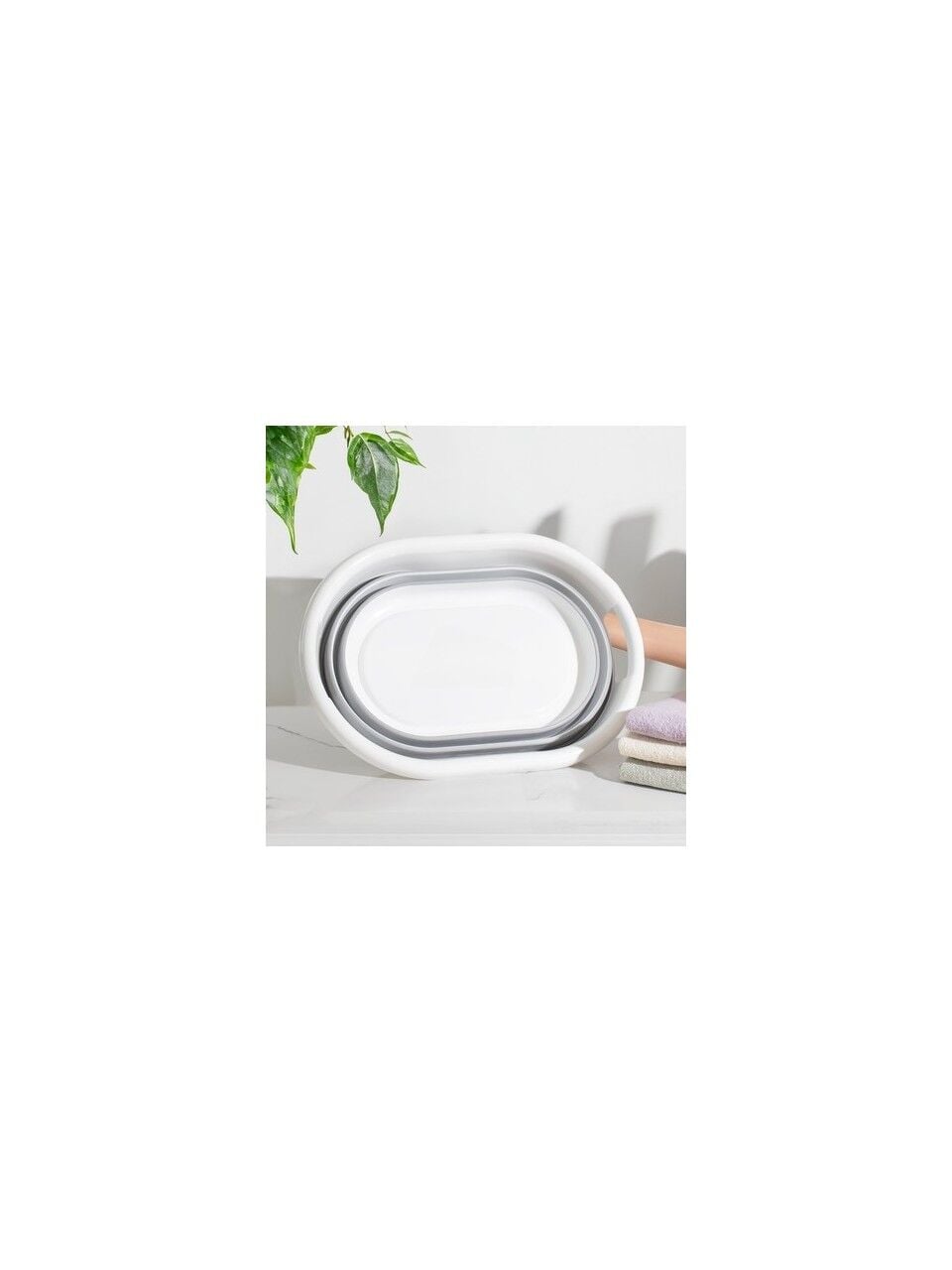 Zambak Katlanabilir Silikon Çamaşır Sepeti - Akordiyon Katlanır Sepet